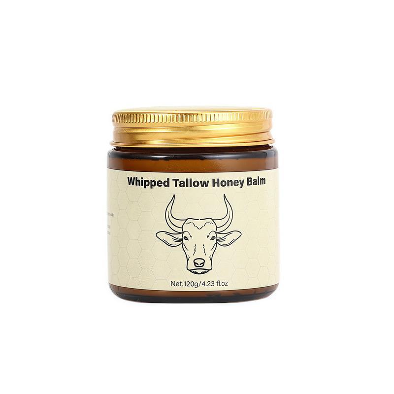 Lopeie Whipped Grass-Fed Beef Tallow Honey Balm - 4 Oz,Moisturizing Cream for Soft, Smooth Skin - Handmade All-Natural Moisturizer - Lavender